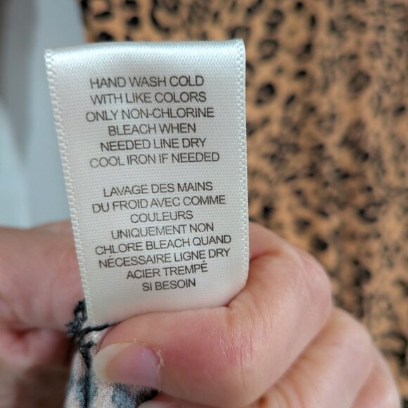 BNWT Love Fire Long Sleeve Leopard Print Dress Tan Black Size XS - Picture 7 of 7